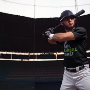 EAT SLEEP BASEBALL REPEAT UNISEX  TSHIRT